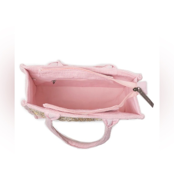 Myra Bag- Gypsy Lace Canvas Tote in Light Pink - Picture 13 of 16